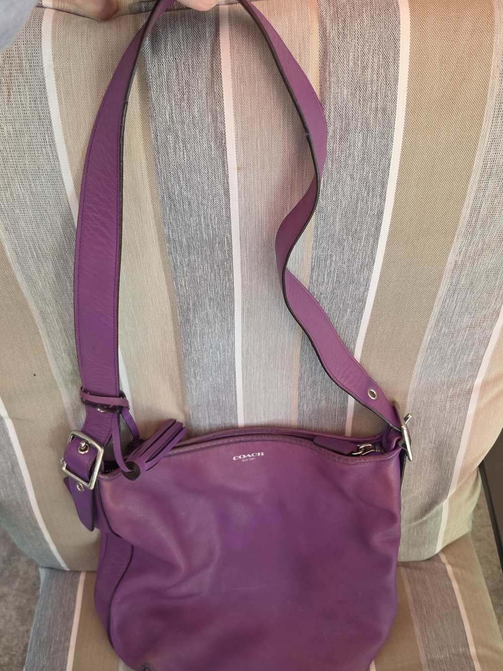 Vintage Coach Vibrant Purple Legacy Leather Bag